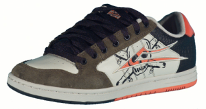 LAKAI MARIANO LIMITED SHOE IN BLACK AND ORANGE