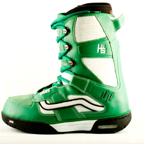 ... GREEN AND WHITE SNOWBOARD