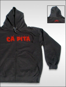 CAPITA VOODOO ZIP HOODIE IN CHARCOAL