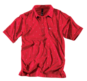 KR3W EE CHOPPER KNIT POLO SHIRT RED