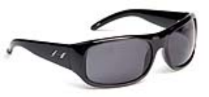 HOVEN GOTTY SUNGLASSES BLACK GLOSS/GREY P0LARIZED LENS