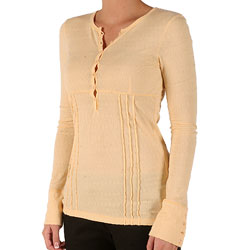 VOLCOM PLENTY OF TIME LONG SLEEVE SHIRT IN BUTTERCUP