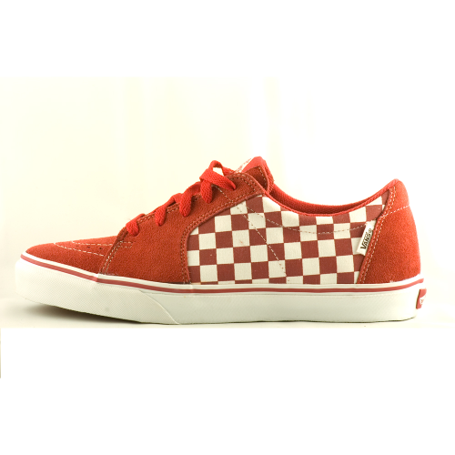 VANS AV SK8-LOW CHECKS/CHILI PEPPER RED SHOE