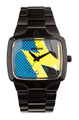 NIXON PLAYER WATCH BLUE/YELLOW GRAPHIC