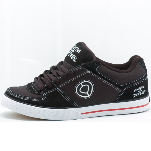 CIRCA 208 VULC BLACK/WHITE/RED SKATE & DESTROY SHOE