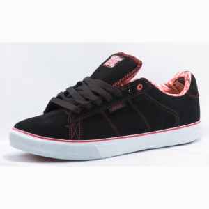 LAKAI HOWARD SELECT KATT PRINT BLACK/RED SUEDE SHOE