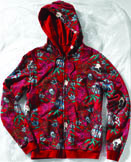 ALTAMONT TABOO ZIP HOODED SWEATSHIRT RED
