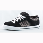 FALLEN RIPPER KIDS SHOE IN BLACK LEOPARD PRINT