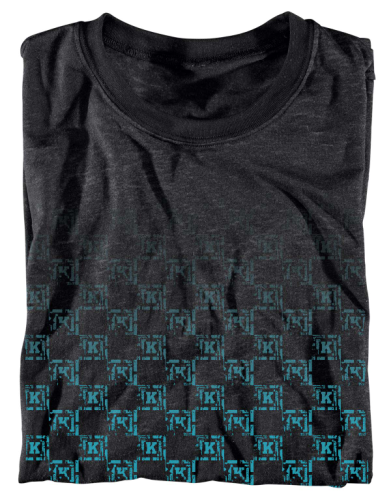 KR3W CHECKERFADE VINTAGE T-SHIRT IN BLACK