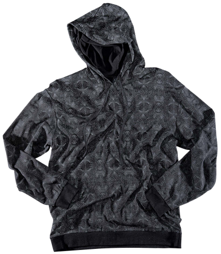 KR3W ORNATE LITE HOODED SWEATSHIRT IN BLACK