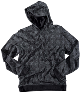 KR3W ORNATE LITE HOODED SWEATSHIRT IN BLACK