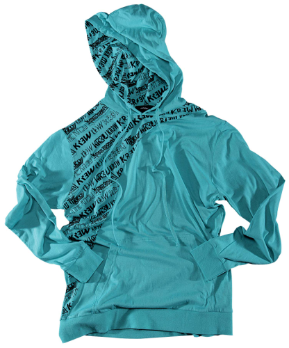 KR3W ROCKSHOW LITE HOODED SWEATSHIRT IN TEAL