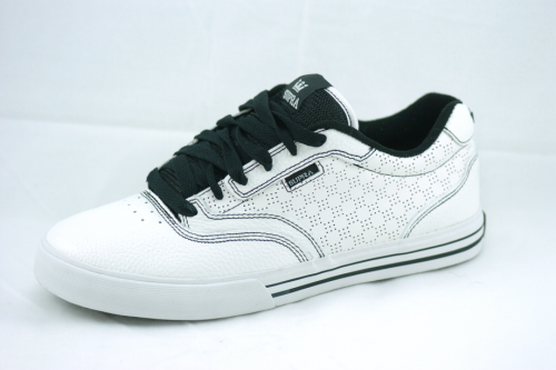 SUPRA CALI VULK SHOES IN WHITE PERFORATED LEATHER