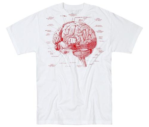 A# BRAIN T-SHIRT IN WHITE