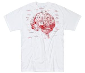 A# BRAIN T-SHIRT IN WHITE