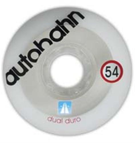 AUTOBAHN DUAL DUROMETER WHITE WHEELS IN 54MM