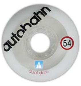 AUTOBAHN DUAL DUROMETER WHITE WHEELS IN 54MM