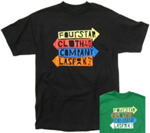 FOURSTAR ARROWS T-SHIRT IN BLACK
