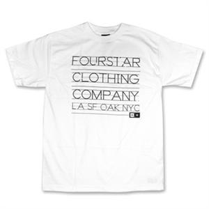 FOURSTAR CHALK BOARD T-SHIRT IN BLACK