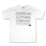 FOURSTAR CHALK BOARD T-SHIRT IN BLACK