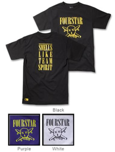 FOURSTAR TEAM SPIRIT T-SHIRT IN BLACK