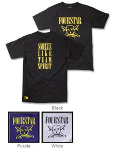FOURSTAR TEAM SPIRIT T-SHIRT IN BLACK