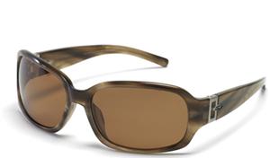 SMITH AUDREY SUNGLASSES WITH HORN FRAMES AND A POLARIZED BROWN LENS