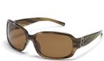 SMITH AUDREY SUNGLASSES WITH HORN FRAMES AND A POLARIZED BROWN LENS