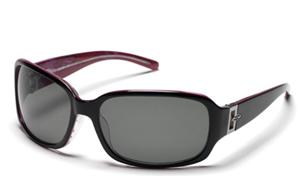 SMITH AUDREY SUNGLASSES WITH BLACK TO PINK FRAMES AND A POLARIZED GRAY LENS