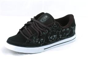 CIRCA AL50 SHOES IN BLACK, WHITE, AND SKULL SKETCH GRAPHIC