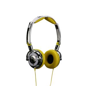 SKULLCANDY LOWRIDER HEADPHONES IN CHROME AND YELLOW