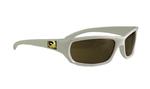 DRAGON CHROME SUNGLASSES WITH WHITE FRAMES AND A BRONZE LENS