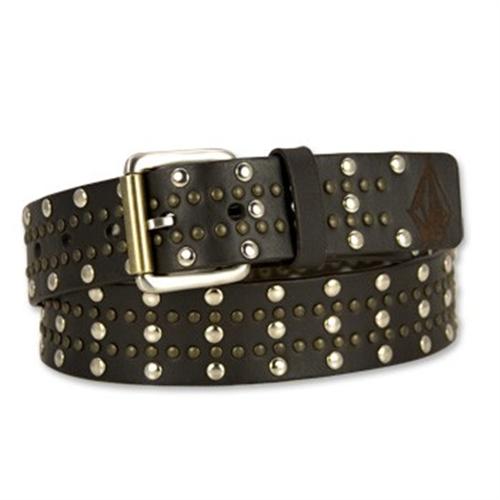 VOLCOM OH E LEATHER BELT IN WHITE