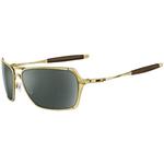 OAKLEY INMATE SUNGLASSES WITH POLISHED GOLD FRAMES AND A DARK GREY LENS