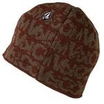 VOLCOM CTRL X REVERSIBLE BEANIE IN BROWN