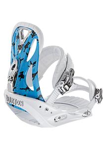 BURTON CUSTOM YO COALITION SNOWBOARD BINDINGS IN MIX MASTER WHITE