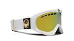 DRAGON DX SNOW GOGGLES WITH WHITE FRAMES AND A GOLD IONIIZED LENS PLUS A FREE AMBER LENS
