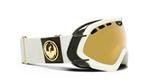 DRAGON MACE SNOW GOGGLES WITH WHITE FRAMES AND A GOLD IONIZED LENS