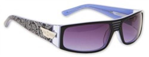 BRIGADA BRO SUNGLASSES WITH BLUE BANDANNA FRAMES AND A GREY LENS
