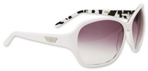 BRIGADA MILANO SUNGLASSES WITH WHITE ZEBRA FRAMES AND A GREY LENS