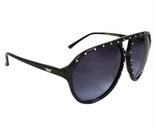 BRIGADA PASTORE SUNGLASSES WITH BLACK AND GOLD SCREWS FRAMES AND A GREY LENS