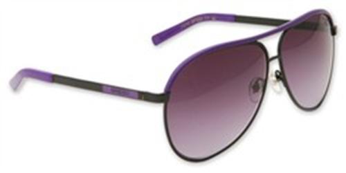 BRIGADA NINO GAGGI SUNGLASSES WITH BLACK AND PURPLE FRAMES AND A PURPLE LENS