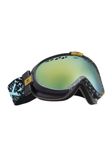 ANON SOLACE SNOW GOGGLES WITH PRINTED GLASS BOX FRAMES AND A MIRROR LENS
