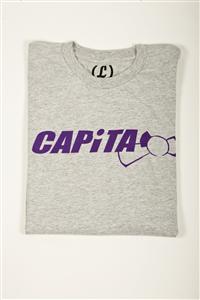 CAPITA OG T-SHIRT IN HEATHER GREY AND PURPLE