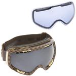 VONZIPPER FEENOM SNOW GOGGLES WITH BROWN LUXE FRAMES AND A BRONZE CHROME LENS