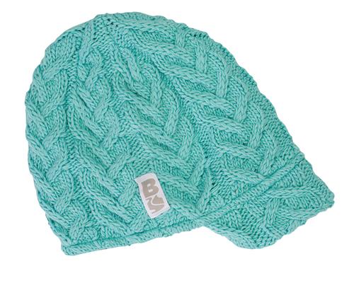 BONFIRE XL CABLE KNIT BEANIE IN ICICLE