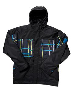NOMIS STACKS COMPONENT JACKET IN BLACK AND YELLOW BUFFALO PLAID