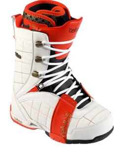 CELSIUS WOMEN'S CLOUD 9 SNOWBOARD BOOTS IN WHITE AND RED