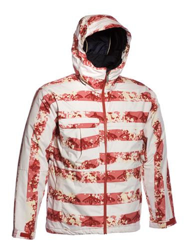 BONFIRE CHROMA STRIPE JACKET IN BRICK