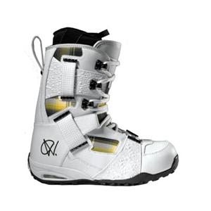 VANS ANDREAS WIIG SNOWBOARD BOOTS IN WHITE AND PLAID